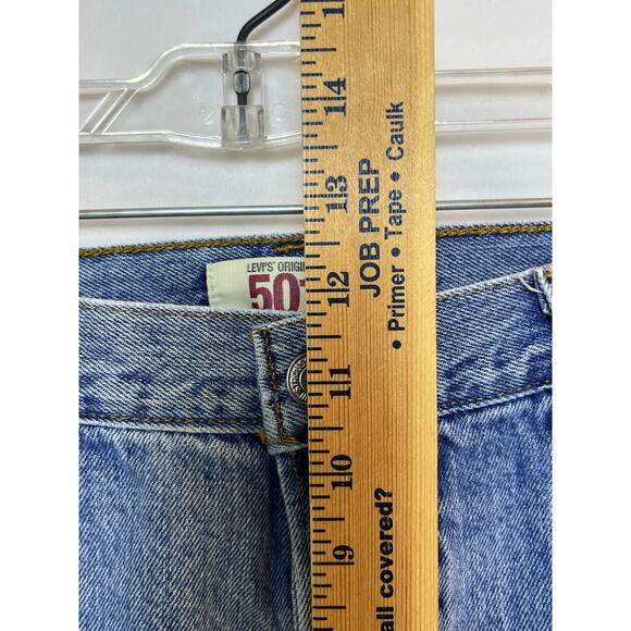 Levi’s 501 Mens 38x30 Blue Button Fly Straight Leg Stonewashed Denim Jeans 09/08 - Picture 8 of 9